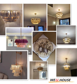 Cosimo- Tassel Layered Circular Hanging Chandelier