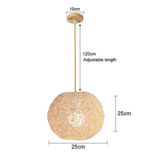 Dura Series - Handwoven Rattan Wicker Bamboo Wood Pendant Lights