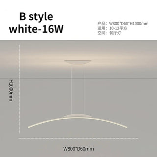 Emiliano - Modern Thin Curved Bar Ceiling Light Chandelier