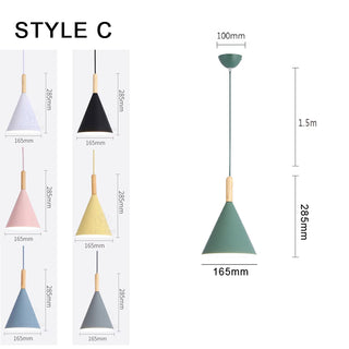 Simon - Modern Teardrop Wood Hanging Nordic Ceiling Pendant Light
