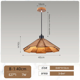 Cornell - Creative Pastoral Wooden Ceiling  Pendant