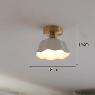 Visby - Ceramic White Hanging Patterned Shade Ceiling Pendant Light