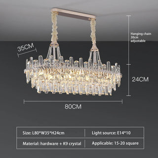 Katie - Modern K9 Crystal LED Chandelier
