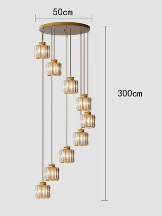 Gaspar - Crystal Hanging Pendant Chandelier