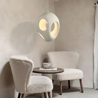 Andy - Polystyrene Round Wabi-Sabi Pendant Ceiling Light