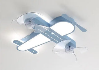 Gennady - Modern Airplane Ceiling Light / Fan For Kids Room