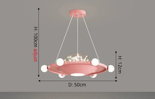 Aelius - Children's Room Astronaut UFO Hanging Ceiling Light