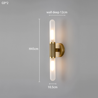 Huntley - Modern Gold Tube Milk Glass Wall Light