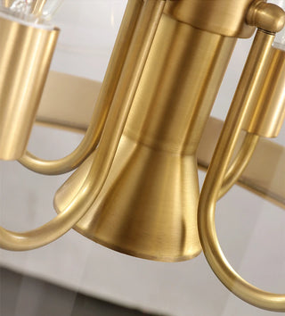 Enrica - Modern Golden Glass Pendant Chandelier