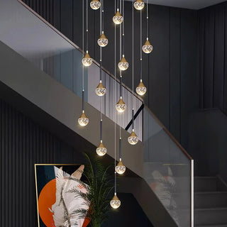 Abril - Crystal Ball Cluster Hanging Chandelier