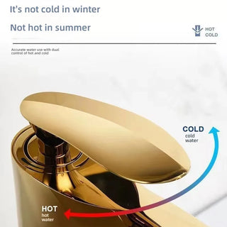 Melony - Modern Brass Single Lever Deck Mounted Basin Mixer Tap