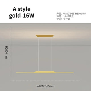 Emiliano - Modern Thin Curved Bar Ceiling Light Chandelier