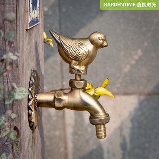Elnora - Garden Faucet Antique Brass Animal Cold Water Fauce