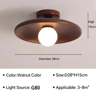 Ospino - Wooden Round Nordic Ceiling Lamp