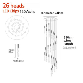 Rufus - Crystal Pendant Ceiling Chandelier