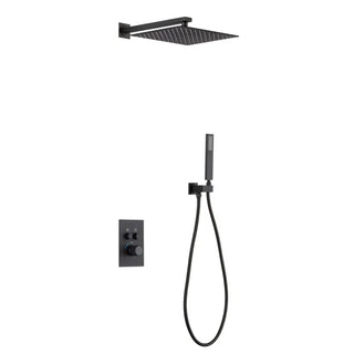 Kastor - Square Rain Shower Head Set with Handheld Shower