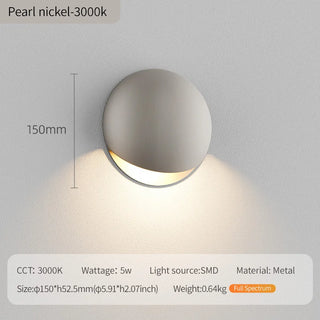 Thiago - Modern Circular Coloured Glass Dome Wall Light