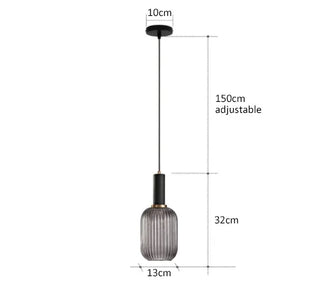 Kiara - Green Patterned Glass Hanging Pendant Ceiling Light