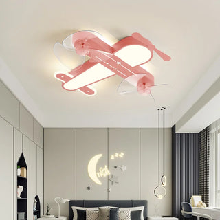Gennady - Modern Airplane Ceiling Light / Fan For Kids Room
