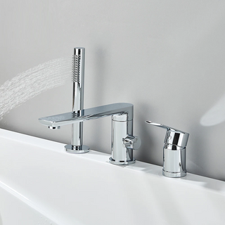 Klaas - Modern 4 Piece Bathtub Tap Set with Handheld Shower