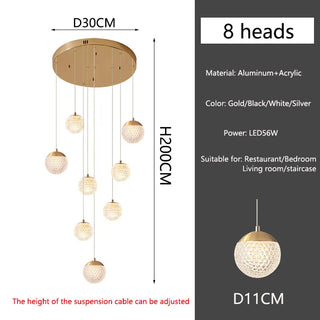 Heloisa - Spiral Hanging Ceiling Pendant Chandelier
