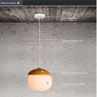 Taressa - Modern Scandinavian Wooden Round Hanging Pendant Ceiling Light