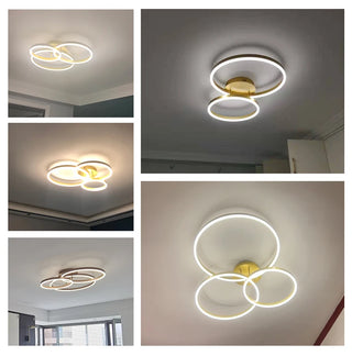 Lync - Modern Round Multi Ring Semi-Flush Ceiling Light