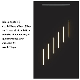 Julimar - Modern LED Strip Bar Hanging Ceiling Chandelier