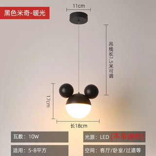 Andrei - Bunny Ears Round Children's Ceiling Pendant Light