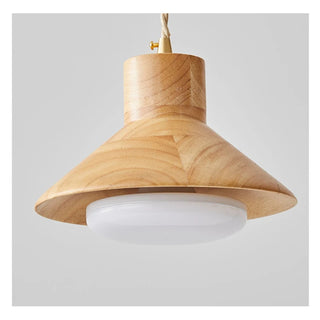 Oran - Wood Cone Adjustable Cord Pendant Ceiling Light