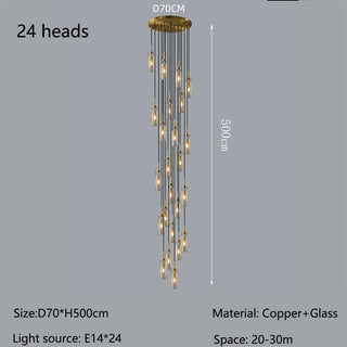 Rome - Cracked Glass Pendant Ceiling Chandelier