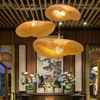 Almonte - Handcrafted Vintage Bamboo Weaving Hanging Pendant Light