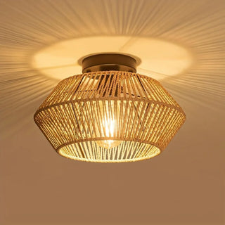 Cage - Handcrafted Bohemian Rattan Woven Ceiling Light Fixture