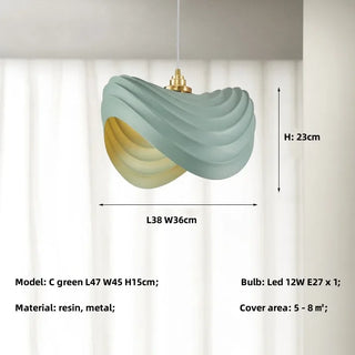 Lisbon - Minimalist Macron Droplight Hanging Patterned Shade Pendant Light