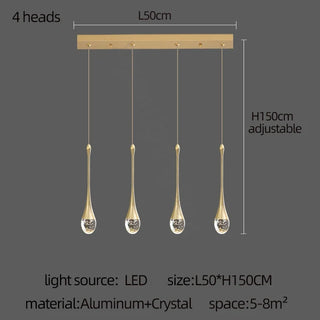 TearDrop - Crystal Chandelier Modern LED Ceiling Light