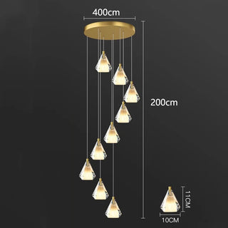 Martina - Crystal Pendant Hanging Chandelier