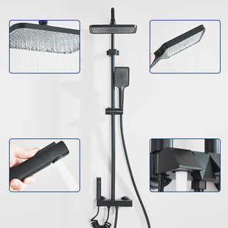 Erika - Modern Wall Mounted Stainless Steel Shower Set Multi Function Dual Head