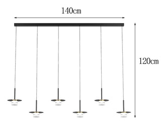 Borama - Modern Industrial Multi Head Black Hanging Pendant Ceiling Light