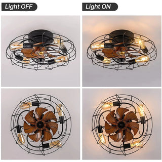 Elpis - Industrial Retro Ceiling Fan Light