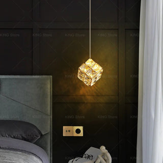 Sylvester - Crystal Square Box Gold Ceiling Chandelier