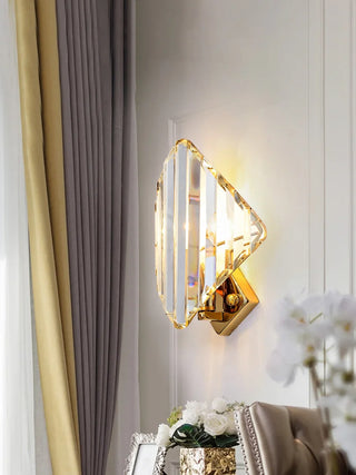 Eren - Luxury Crystal Striped Gold Wall Light