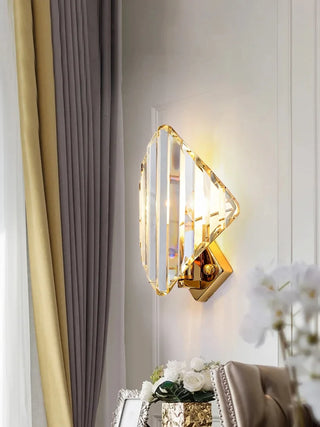 Eren - Luxury Crystal Striped Gold Wall Light