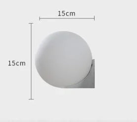 Eyre - Modern Minimalist White Milk Shade Circular Glass Ball Wall Light