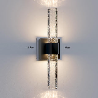 Inaya - Speckled Bubble Crystal Glass Up Modern Wall Light