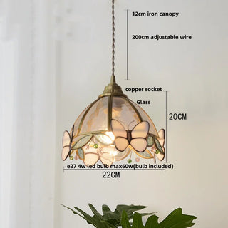 Humbug - Modern Pink Butterfly Glass  Pendant Lamp