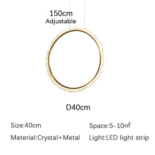 Gita - Modern Round Crystal Ceiling Chandelier