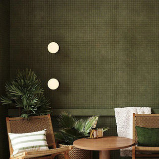 Dion - Minimalistic Circular Glass Gold White Milk Shade Wall Light