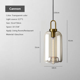 Millie Cognac - Transparent Glass Bubble Led Pendant Lights