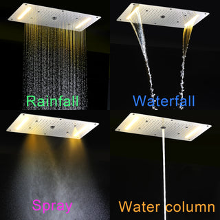 Andromeda - Rainfall Ceiling Shower Set with Ambient Lighting & Side Jets