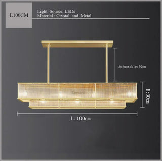 Lunaria - Luxury Suspension Luminary Round & Linear  Crystal Chandelier